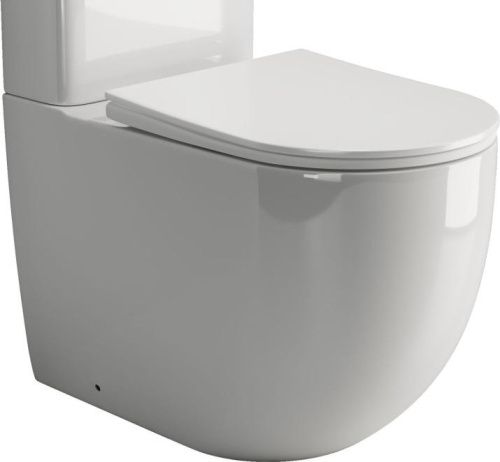 Чаша унитаза напольная Ceramica Nova MIA CN1801-B цвет белый без бачка с сиденьем микролифт безободковая смыв торнадо