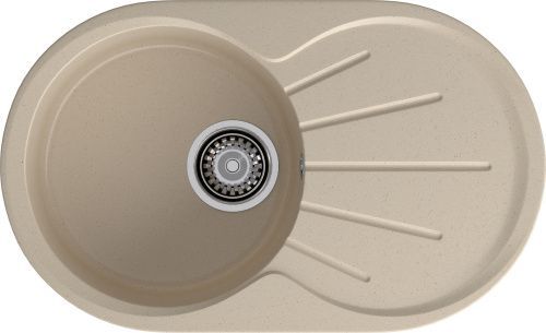Кухонная мойка Granfest Rondo R-750L кашемир 75х46 цвет бежевый поверхность матовая