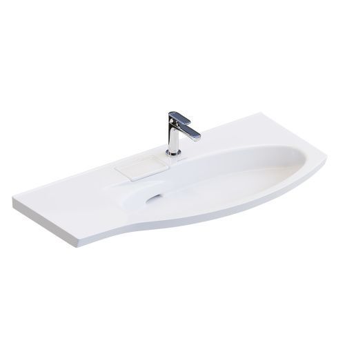 Раковина керамическая Kerama Marazzi RIVA RV.wb.100Rh 101х48 подвесная цвет белый 1 отверстие под смеситель