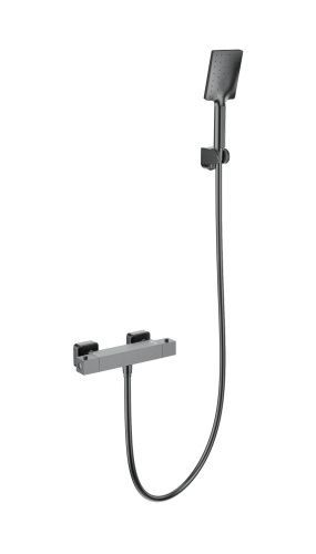 Смеситель для душа Wonzon & Woghand WW-B2026-A-BGG настенный графит с термостатом