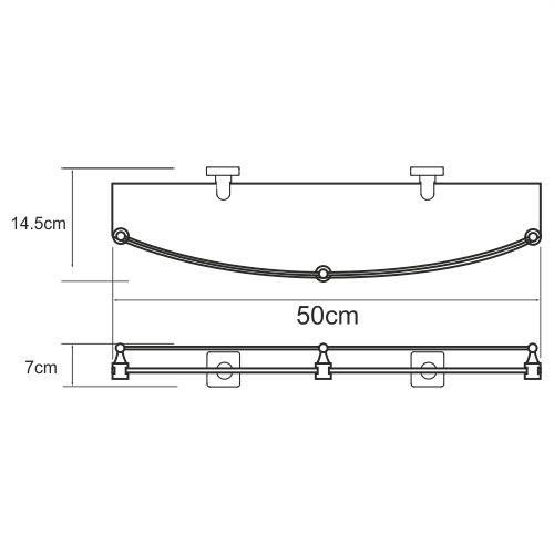 Полка в ванную комнату WasserKRAFT 3944 - фото 5