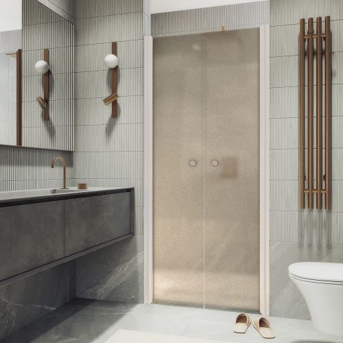 Душевая дверь Maybah Glass MGD-428-1 120х198 стекло тонированное профиль белый матовый