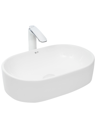 Раковина из санфаянса WeltWasser WW SK 10000003860 52х33 подвесная цвет белый глянцевый без отверстий под смеситель