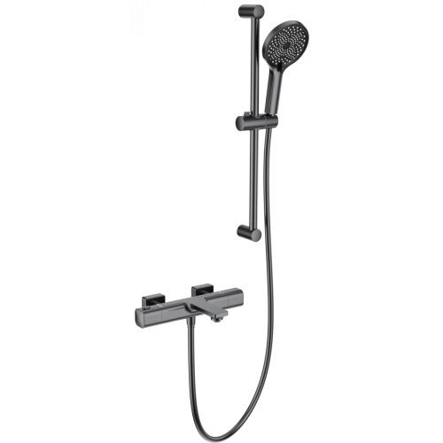 Душевой гарнитур со смесителем Wonzon & Woghand Solid WW-C2011-A-BGG настенный графит