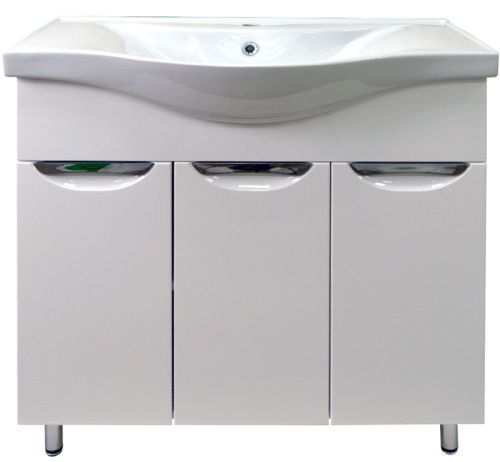 Тумба с раковиной Loranto Стиль CS00070538 80х46х85 напольная цвет белый глянцевый