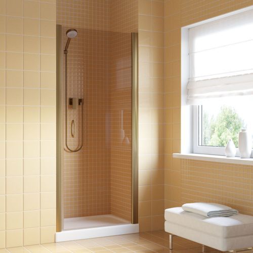 Душевая дверь Vegas-Glass EP LUX EP LUX 60 05 05 R 60х200 стекло тонированное профиль бронза