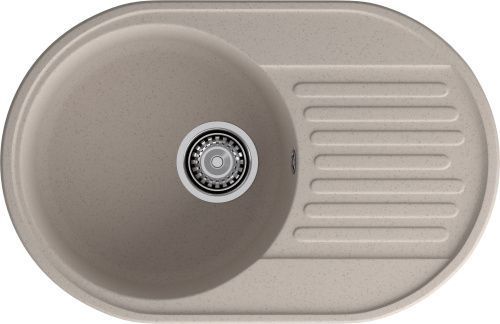 Кухонная мойка Granfest Quarz 18 песочный 74х48 цвет бежевый поверхность матовая
