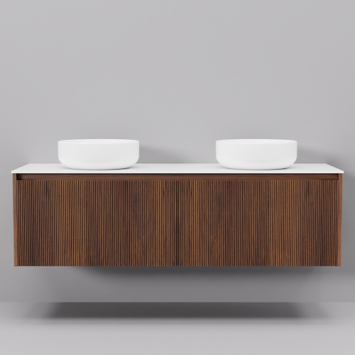 Тумба с раковиной Art Decco Camilla (Камилла) ACM14W22D300 140x45x40 подвесная цвет черный орех