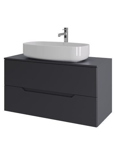 Тумба с раковиной Orange Line Li-100TugMDF+B07-675W 101х46х68 цвет серый