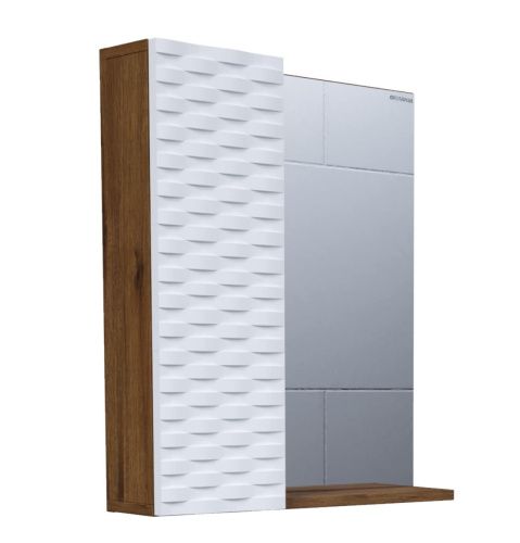 Зеркало-шкаф Grossman Альба 206501 65х17х75 подвесной цвет веллингтон/белый