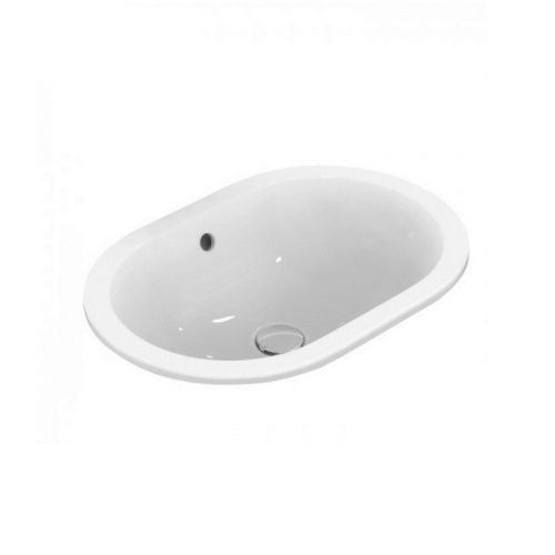 Раковина из сантехнического фаянса Ideal Standard CONNECT E504701 60х40 встраиваемая цвет белый без отверстий под смеситель