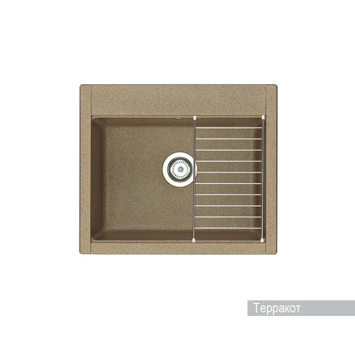 Кухонная мойка Aquaton Делия 1A715232LD270 59х51 цвет коричневый поверхность матовая