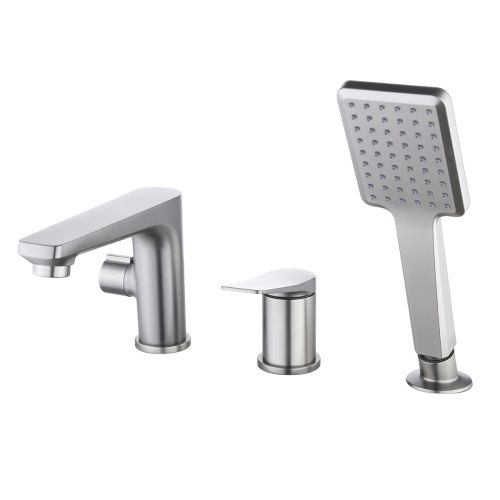 Смеситель LeMark Bronx LM3745GM на борт ванны графит