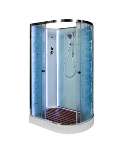 Душевая кабина AvaCan EM1511LNLED 110х80 асимметричная без крыши ориентация левая