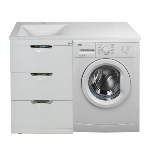 Тумба под раковину Misty Куба П-Куб01060-0113Я 55х46х87 напольная цвет белый