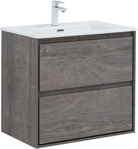 Тумба под раковину Aquanet Милан 00336373 70х45х64 подвесная цвет темное дерево
