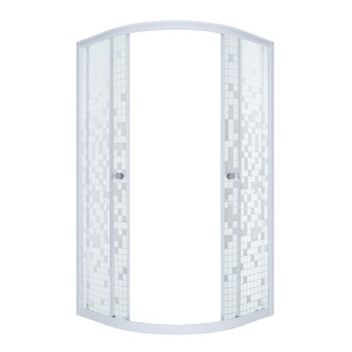 Душевой уголок Тритон Мозаика Щ0000064829 90х90 стекло матовое с рисунком профиль белый без поддона