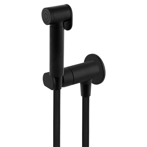 Гигиенический душ со смесителем Remer N64WNO черный матовый