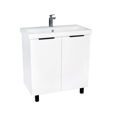 Тумба под раковину Viant Берлин VBER80MDBEL-T2ST 77х44х72 напольная цвет белый