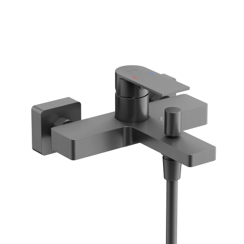 Смеситель для ванны и душа Sancos Studio SC9018GG настенный вороненая сталь