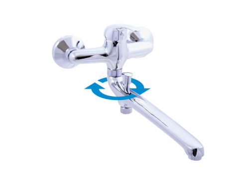 Смеситель для ванны и душа SAZAVA SA357.5 настенный хром