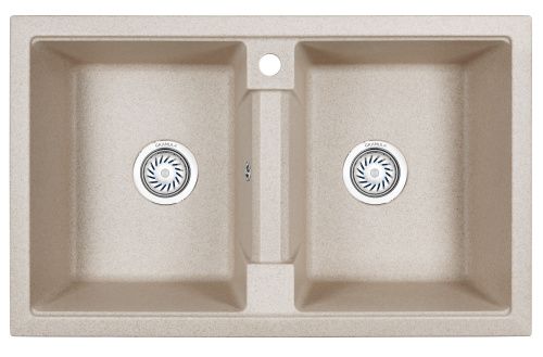 Кухонная мойка Granula 8101, ПИРИТ 81х50 цвет бежевый поверхность матовая