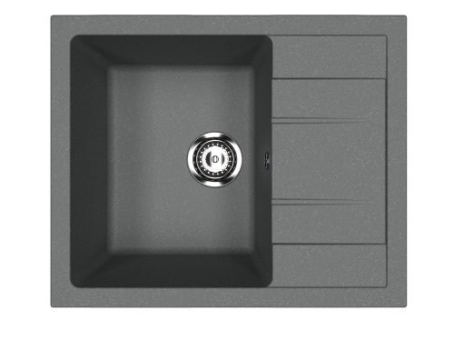 Кухонная мойка Ulgran Classic U-607-343 61х50 цвет антрацит