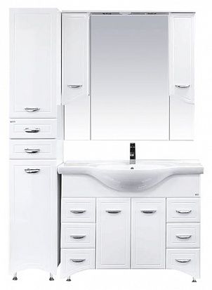 Шкаф-пенал Misty Дрея Э-Дре05035-01СЛ 35х35х190 напольный цвет белый - фото 2