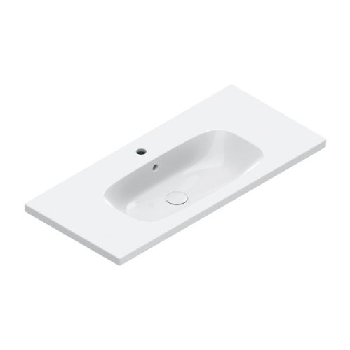 Раковина керамическая Catalano Alvea 100 см 621011001 подвесная цвет белый 1 отверстие под смеситель