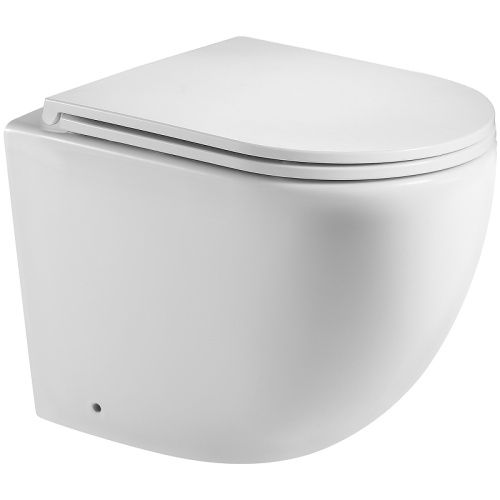 Унитаз приставной WeltWasser 10000003738 белый глянцевый с сиденьем микролифт безободковый душевой смыв