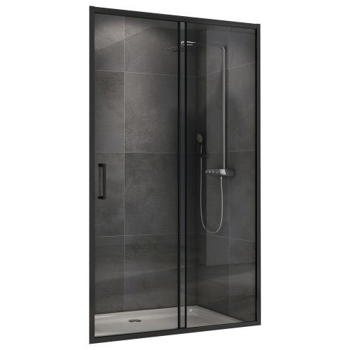 Душевая дверь Abber Schwarzer Diamant AG30140B5 140х190 стекло прозрачное профиль черный