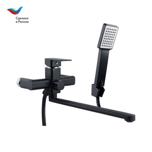 Смеситель для ванны Славен Коттедж СЛ-ОД-Н3Ч настенный черный