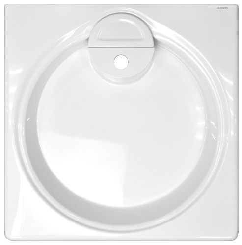 Раковина из литьевого мрамора Azario Lindi CS00078504 60х60 подвесная цвет белый 1 отверстие под смеситель