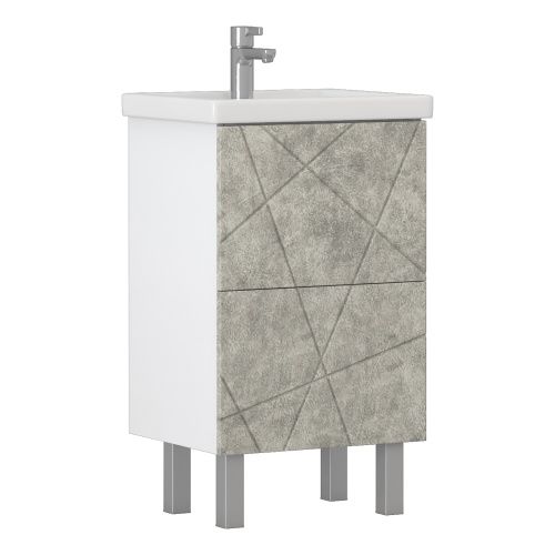 Тумба под раковину Vigo Geometry tn.bsf.GEO.FOS.50.2Y бетон 46х40х80 напольная