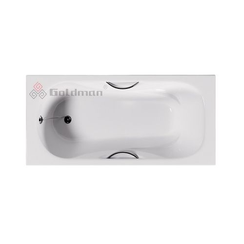 Ванна чугунная Goldman Donni Donni 150*75*41 150х75 пристенная прямоугольная с ножками