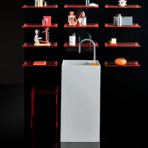 Раковина керамическая Laufen Kartell 38 см 8.1133.1.000.111.1 напольная цвет белый 1 отверстие под смеситель