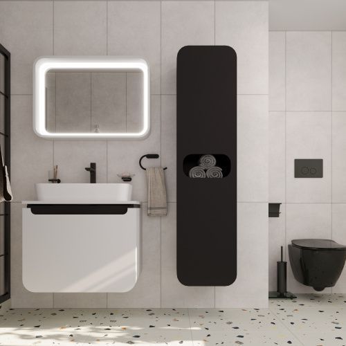 Шкаф-пенал Creavit Pion Plus PN2160.01.GR 40х32х160 подвесной цвет серый