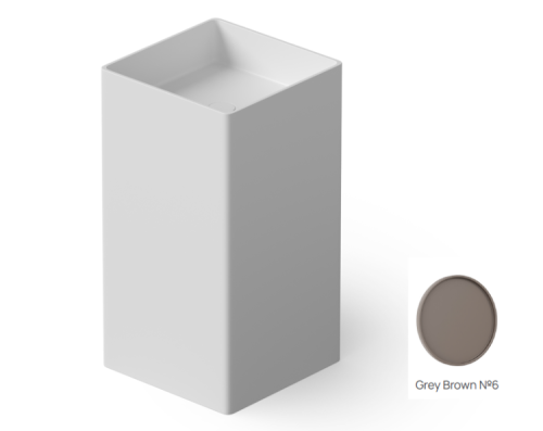 Раковина из искусственного камня Dea Design Pedestal Basin DD2017 450 6 45х45 напольная цвет серо-коричневый без отверстий под смеситель