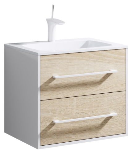 Тумба под раковину Aqwella Y Mai.01.06 61х45х53 подвесная цвет белый/коричневый