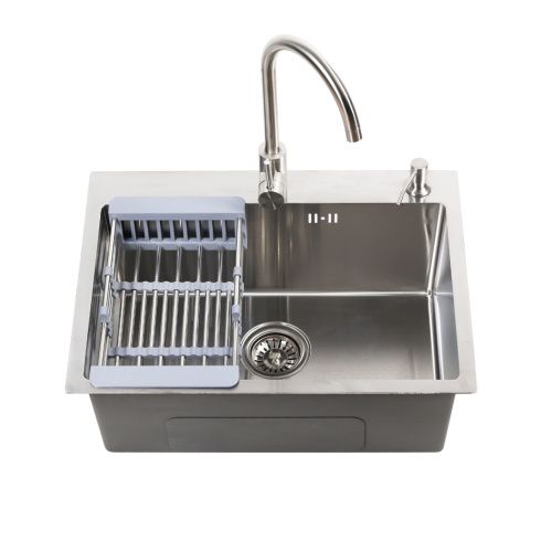 Кухонная мойка Melana ProfLine D6045H+4 сатин 60х45 цвет сатин поверхность матовая