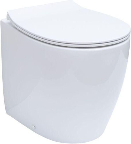 Унитаз приставной Allen Brau Fantasy 4.11007.20 белый с сиденьем микролифт безободковый каскадный смыв