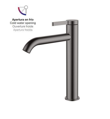 Смеситель для раковины AQG Urban Flow 01URF120GM на столешницу оружейная сталь