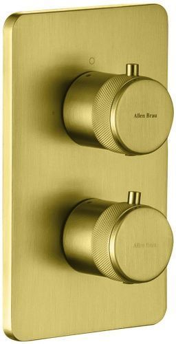 Смеситель для ванны с душем Allen Brau Priority 5.31213-GB встраиваемый в стену золото с термостатом