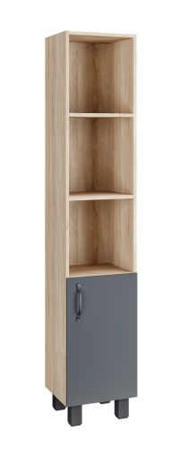 Шкаф-пенал Grossman Флай 303002 30х32х160 напольный цвет серый/дуб сонома