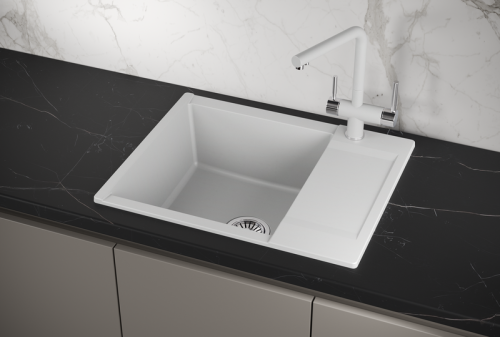 Кухонная мойка Granula 6202, АРКТИК 62х50 цвет светло-серый поверхность матовая