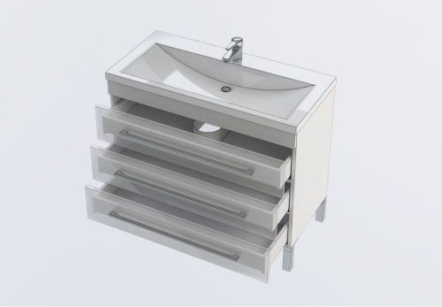 Тумба под раковину Aquanet Верона 00178471 99х48х87 напольная цвет белый