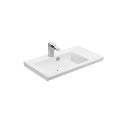 Раковина керамическая Dreja Isik 4070-KL 71х44 подвесная цвет белый 1 отверстие под смеситель