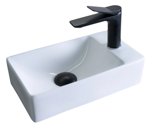 Раковина керамическая Gid Suspendido 61122 38х22 подвесная цвет белый 1 отверстие под смеситель