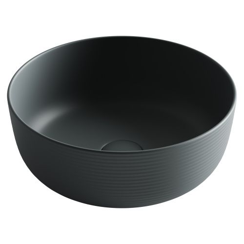 Раковина из сантехнического фарфора Ceramica Nova ELEMENT CN6073MDH 40х40 накладная цвет черный без отверстий под смеситель