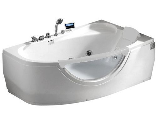 Ванна акриловая гидромассажная Gemy G9046 K R 161х96 пристенная асимметричная с каркасом